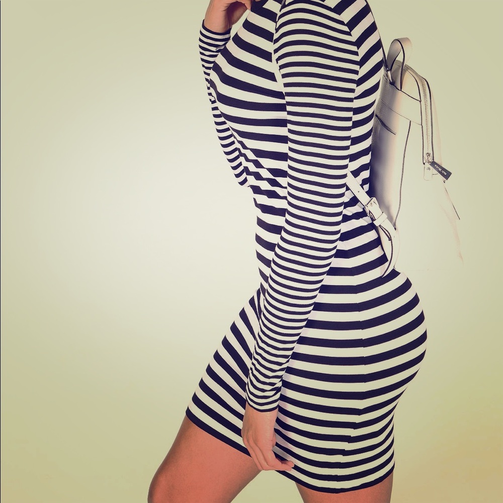 Michael Kors Stripped Dress - Petite Medium